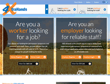 Tablet Screenshot of 4xtrahands.com